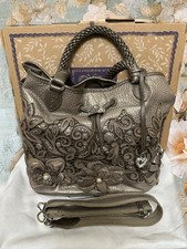 Brighton Masterpiece Collection Catch the Moon Pearl HANDBAG w/dust Bag Metallic picture