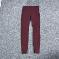 Lululemon Pants Womens 6 Red High Rise Ankle Leggings Pockets Yoga Athletic picture