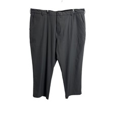 Van Heusen Big & Tall Mens Dress Pants 48x29 Gray Stretch Flat Front Elastic picture