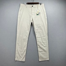 Faherty Movement Chino Pant Mens 35 Light Sand Organic Cotton CoolMax Stretch picture