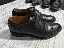 Mens Oliver Sweeney Shoes Sz 7.5 Moycullen Black Cap Toe Oxfords 0975 picture