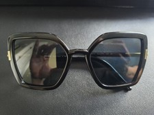 NIB Prada SPR09W 1AB5Z1 Black Polarized Acetate Woman’s Sunglasses 54mm SPR 09W picture