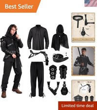 Authentic Men's 8-Piece Renaissance Costume - Includes Armor & Accessories picture