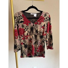 Vintage Womens Rose Whimsigoth Top Size S Y2K Romantic Cottagecore Lace Feminine picture