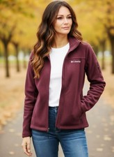 New Columbia Benton Springs Full Zip Classic Fleece Jacket Size SMALL $65 picture