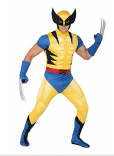 MARVEL Wolverine Official Adult Deluxe Zentai Halloween Costume-Deluxe Small Q8K picture