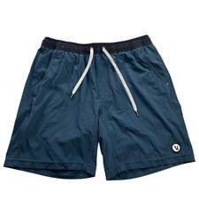 Vuori Kore Shorts Men’s Large Blue Performance Lined Stretch 7