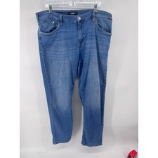 Mavi Men's Denim Jeans Size 38 Light Wash Distressed Straight Leg Casual picture