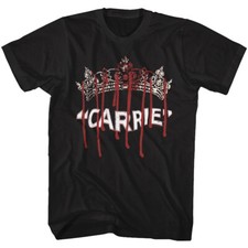Carrie 1976 Horror Movie Bloody Prom Queen Tiara Sissy Spacek Men's T Shirt picture