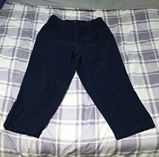 Vintage L.L. Bean Deep Navy Blue Corduroy Trousers Pants Women's 14 picture