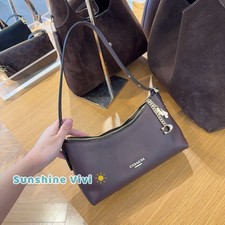 NWT Coach Emeilia Shoulder Bag CFO89 natural grain leather/Gold/Maple picture