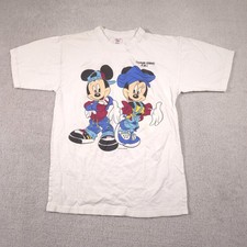 Vtg 90s Disney Mickey Minnie Hip Hop Streetwear Mens Large Sherry Tee picture
