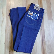 Vintage Lee Blue Jeans Regular Fit Boot CUT Cotton USA NWT 30x34 picture