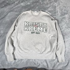 Vintage Krispy Kreme Donuts Sweatshirt Mens 2XL Lee Crossgrain READ picture