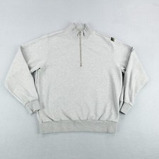 Vintage Adidas Sweatshirt Mens Large Gray Equipment 1/2 Zip Sweater Pullover Y2K picture