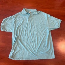 Mens Teal Short Sleeve Polo Shirt Casual Golf Preppy Summer Top picture