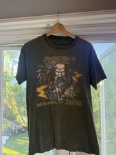 Vintage 1988 Harley FADED 3D Emblem Last Biker On Earth Wizard T-Shirt Rare L picture