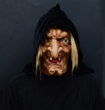 Halloween Witch Mask Scary Latex Old Lady Snow White Costume Mask with Hair picture