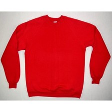 Vintage 80s Raglan Fashion Sweatshirt Mens M Jerzees Red Cobain Special Grunge picture