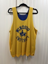 Vintage Champion Reversible Mesh Basketball Jersey Windsor University Mens L 70s picture