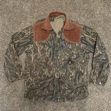 VTG Carhartt Mossy Oak Treestand Camo Hunting Coat L 42-44 + Game Bag *NO LINER* picture