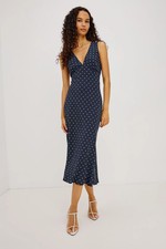 RAILS New Women's Audrina Dress Navy Polka Dots All Sizes Ships Free picture
