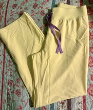 Figs High Waisted Scrub Pants BUTTER YELLOW Size Med, LIMITED Edition *NEW picture