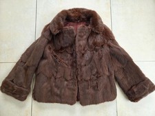 Vintage Ladies Brown Fur Coat Size 10-12. Great Condition picture