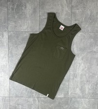 Lacoste Live Mens Small Logo Khaki Tank-Top Size M  picture