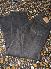 Levi's 501 Men's Gray Dark Wash Straight Regular Fit Jeans W32 Cotton picture