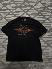 Vintage 1998 Harley Davidson T Shirt Size L Feel The Heat Downtown Seattle Black picture