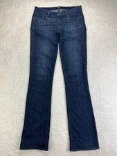Paige Manhattan Bootcut Jeans Womens 28 Dark Blue Denim Stretch 5-Pocket USA picture