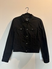 American Eagle Outfitters Black Button-Up Denim Jean Jacket Size S picture