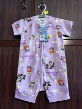Bonds X Bluey Wondersuit Short Sleeve Full Zip Romper One-Piece Purple Unisex picture