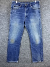 Lee Riders Jeans Mens 36x32 Blue Vintage Straight Leg Made in USA Denim 0397 picture