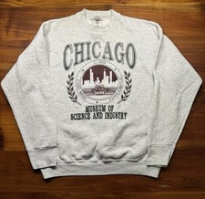 Vintage 90s Chicago Museum of Science Industry Fruit of the Loom Sweatshirt Sz L picture