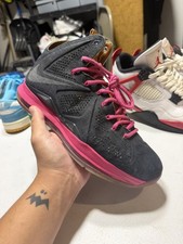 Nike LeBron 10 EXT Denim QS 597806-400 Pink OG Men’s Basketball Shoes Size 11 picture