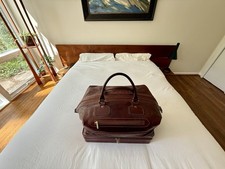 Vintage Florence School Of Leather Weekender Bag Travel Overnight Men’s Carryon picture