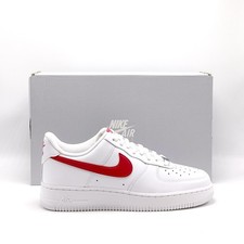 *NEW* MEN Nike Air Force 1 '07 Low WHITE / UNIVERSITY RED (FJ4146 133) 👍 picture