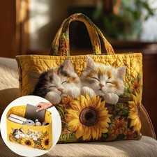 FAXHION large capacity tote bag, quilted printed tote bag, animal print picture