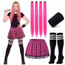 Liitrsh 7 Pcs Halloween Rocker Singer Costume Set,L picture