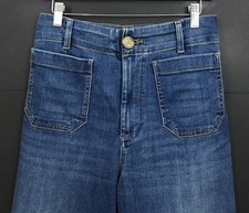 Anthropologie Maeve Colette High-Rise Wide-Leg Cropped Jeans Medium Wash Size 29 picture