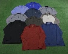 Lot Of 10 Under Armour Golf Men’s Large Heat Gear Loose Fit 1/4 Zip I17 picture