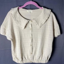 Madewell cream textured knit short size Small picture