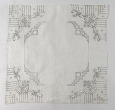 Vintage Embroidered Bow Handkerchief Wedding Bridal Hanky picture