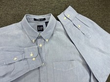 1999 Y2K Vintage GAP The BIG OXFORD Button Down Shirt Mens M Oversized BLUE OCBD picture