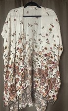 OS - Maurices Bohemian Paisley Floral Open Front Kimono Cardigan Fall Autumn One picture