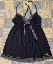 Vintage y2k era Hollister Women's Navy Babydoll Cami picture