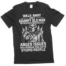 Men's Grumpy Old Man Shirt Walk Away Tee Grandpa Grandfather Birthday Gift Tee picture