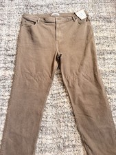VTG Abercrombie & Fitch The '90s Straight High Rise Brown Denim Pants 35x20 picture